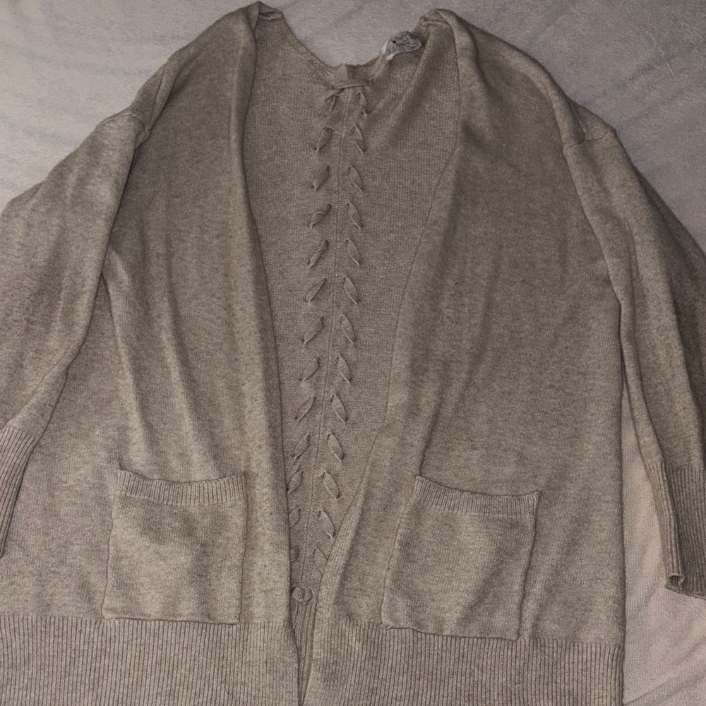 Cozy Tan Knit Cardigan